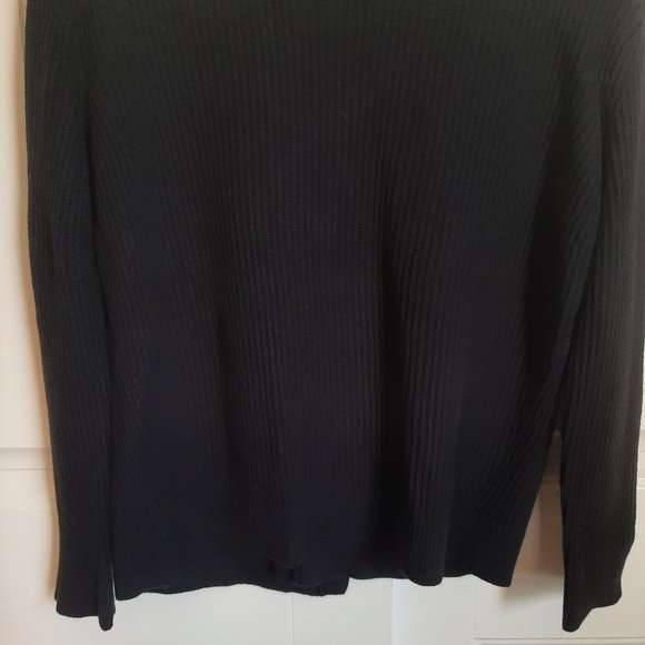 Vince Black Cashmere Blend Crossover Tie Back Sweater SZ XS - Picture 5 of 13